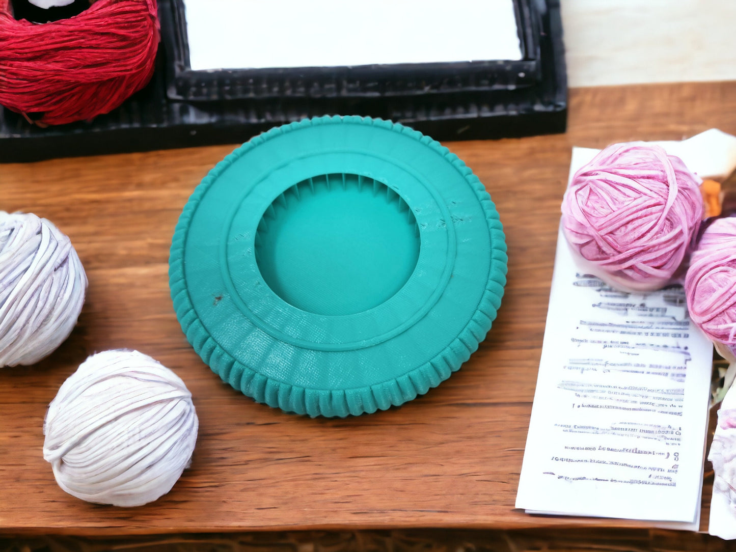 3D Printed Cat Yarn Bowl - Adorable Weighted Wool Organizer for Crocheting & Knitting Supplies, Gift for Cat Lovers