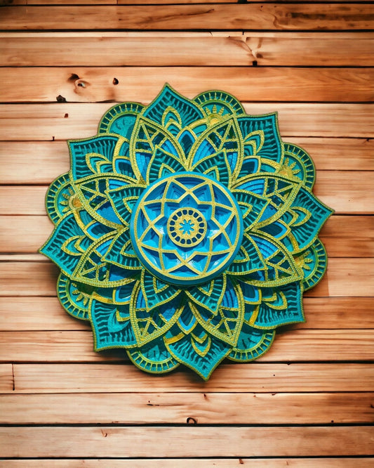 Unique 3D Printed Mandala Wall Decor - Sacred Geometry Art for Spiritual Spaces, Boho Home accent