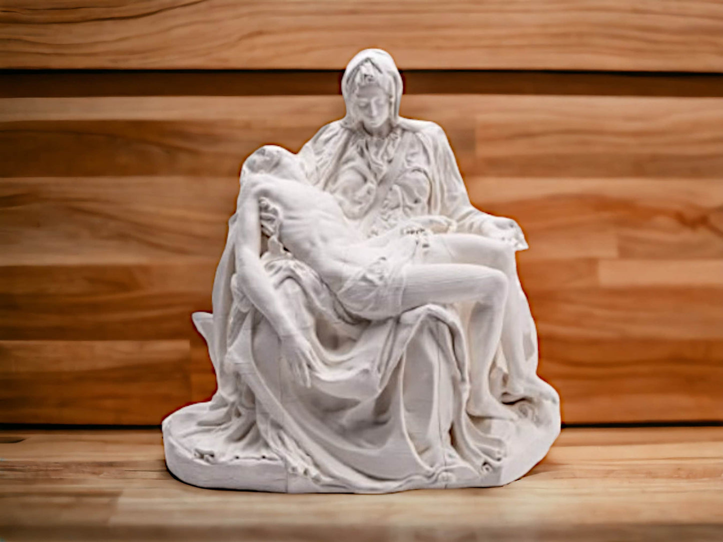 3D Printed Florentine Pietà Sculpture - Modern Catholic Art, Mary and Jesus Religious Home Decor, Pieta Replica Statue