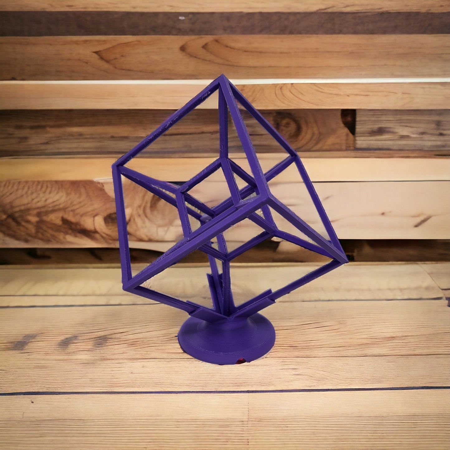 Tesseract Hypercube - Stunning 4D Sculpture, Dimensional Geometry Art - Spatial Dimension Masterpiece - 3D Printed