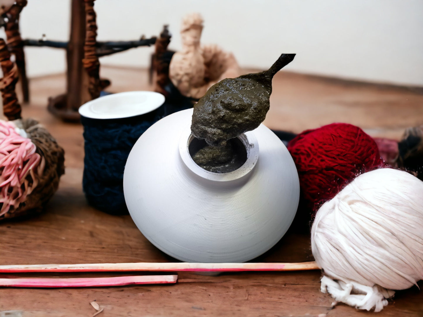 Art Deco Style Yarn Bowl Unique 3D Printed - Elegant Yarn Holder for Knitting and Crochet