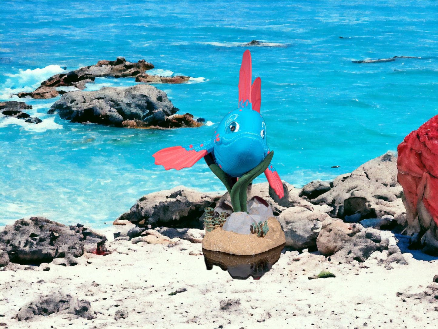 Betta Fish Bella Articulating Fidget Toy - 3D Printed Articulated Desk Toy - Colorful Educational Play Gift