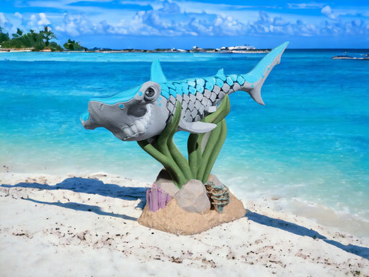 Hammerhead Shark Articulated 3D Printed Toy - Unique Ocean Desk Fidget, Colorful Educational Play for All Ages