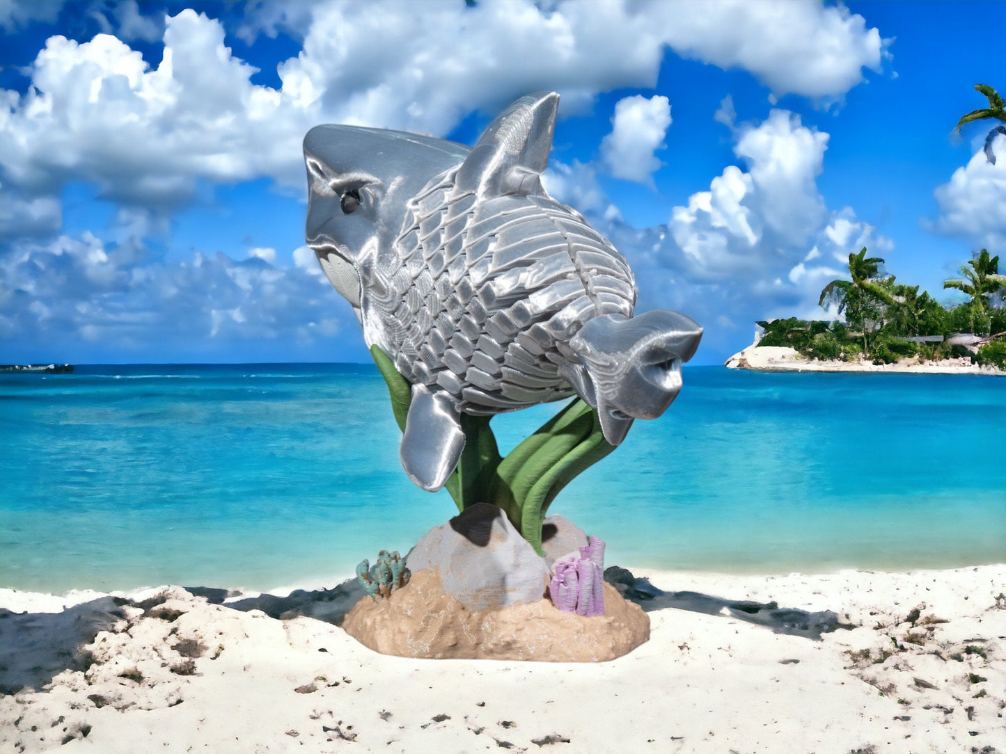 Great White Shark Articulated 3D Printed Fidget Toy | Colorful Ocean Desk Toy | Unique Educational Play for Kids