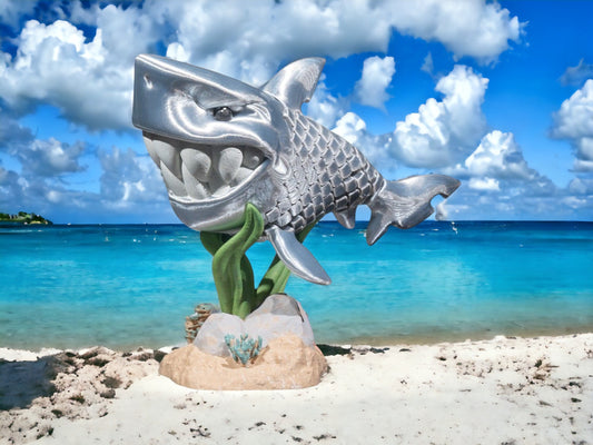 Great White Shark Articulated 3D Printed Fidget Toy | Colorful Ocean Desk Toy | Unique Educational Play for Kids