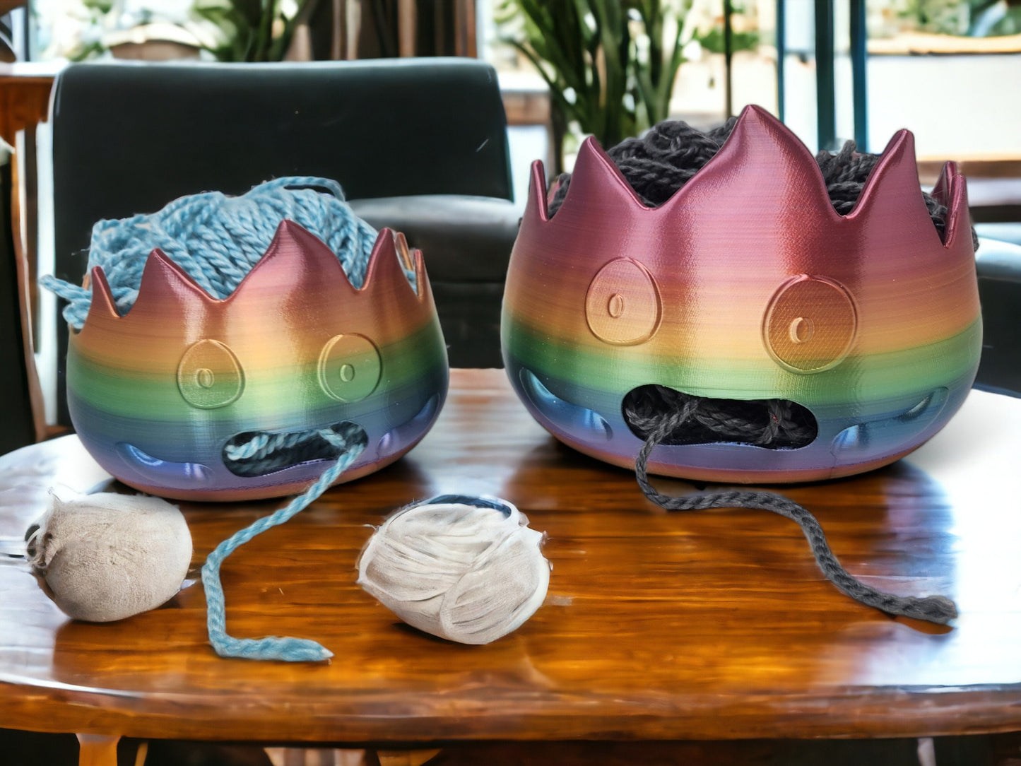 Calcifer Fire Demon Yarn Bowl - Perfect Gift for Knitting Crochet Enthusiasts! Mothersday Gift