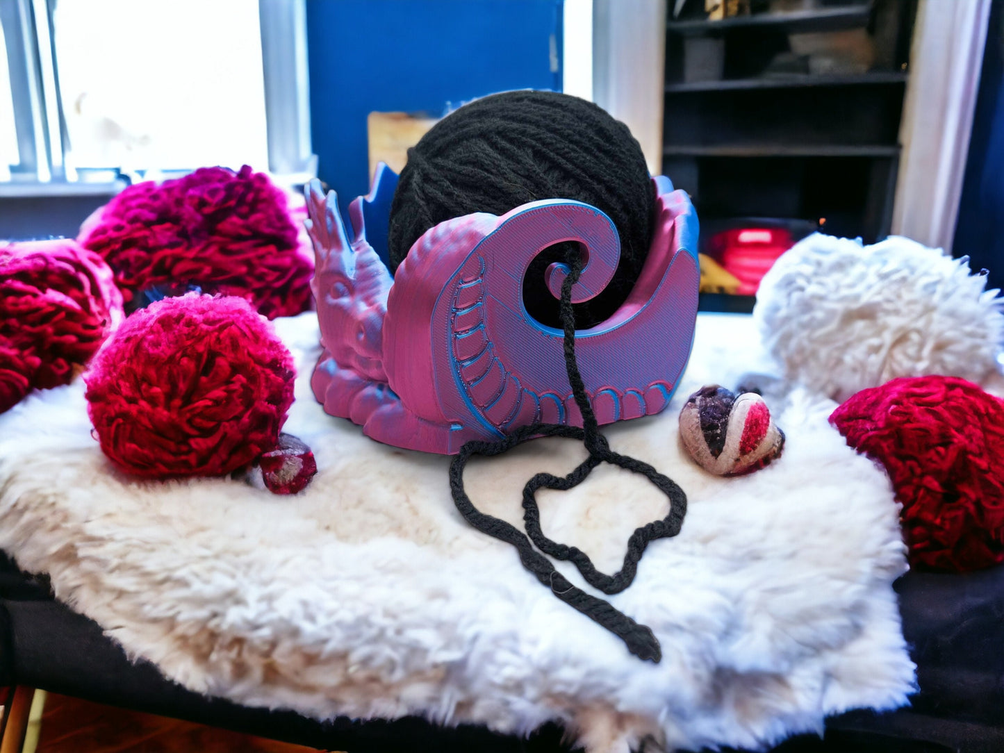 Dragon Yarn Bowl - Fantasy-Inspired Yarn Holder for Crafting & Home Decor, 3D Printed Knitting Accessory, Perfect Craft Supply!