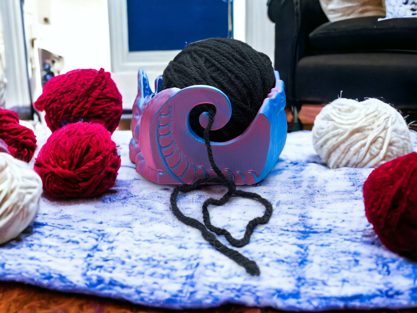 Dragon Yarn Bowl - Fantasy-Inspired Yarn Holder for Crafting & Home Decor, 3D Printed Knitting Accessory, Perfect Craft Supply!