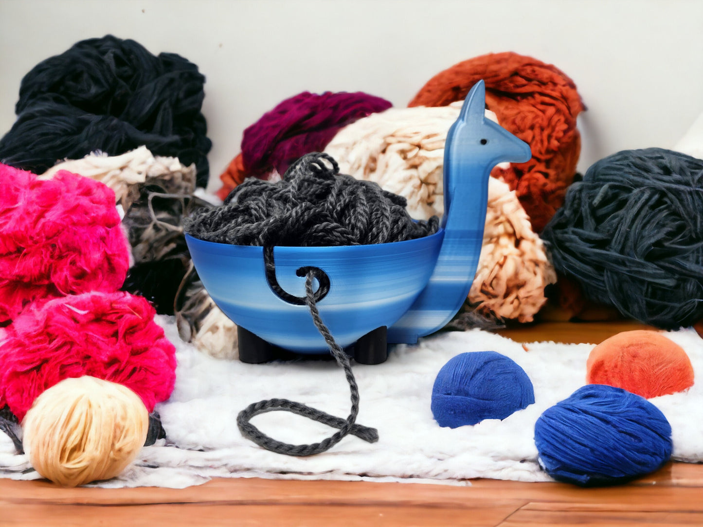 Llama Yarn Bowl Unique 3D Printed Holder - Quirky Knitting and Crochet Organizer