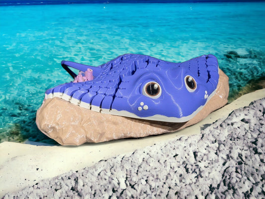 Manta Ray Articulated Fidget Toy - Unique 3D Printed Desk Art - Colorful Educational Gift for Kids & Adults