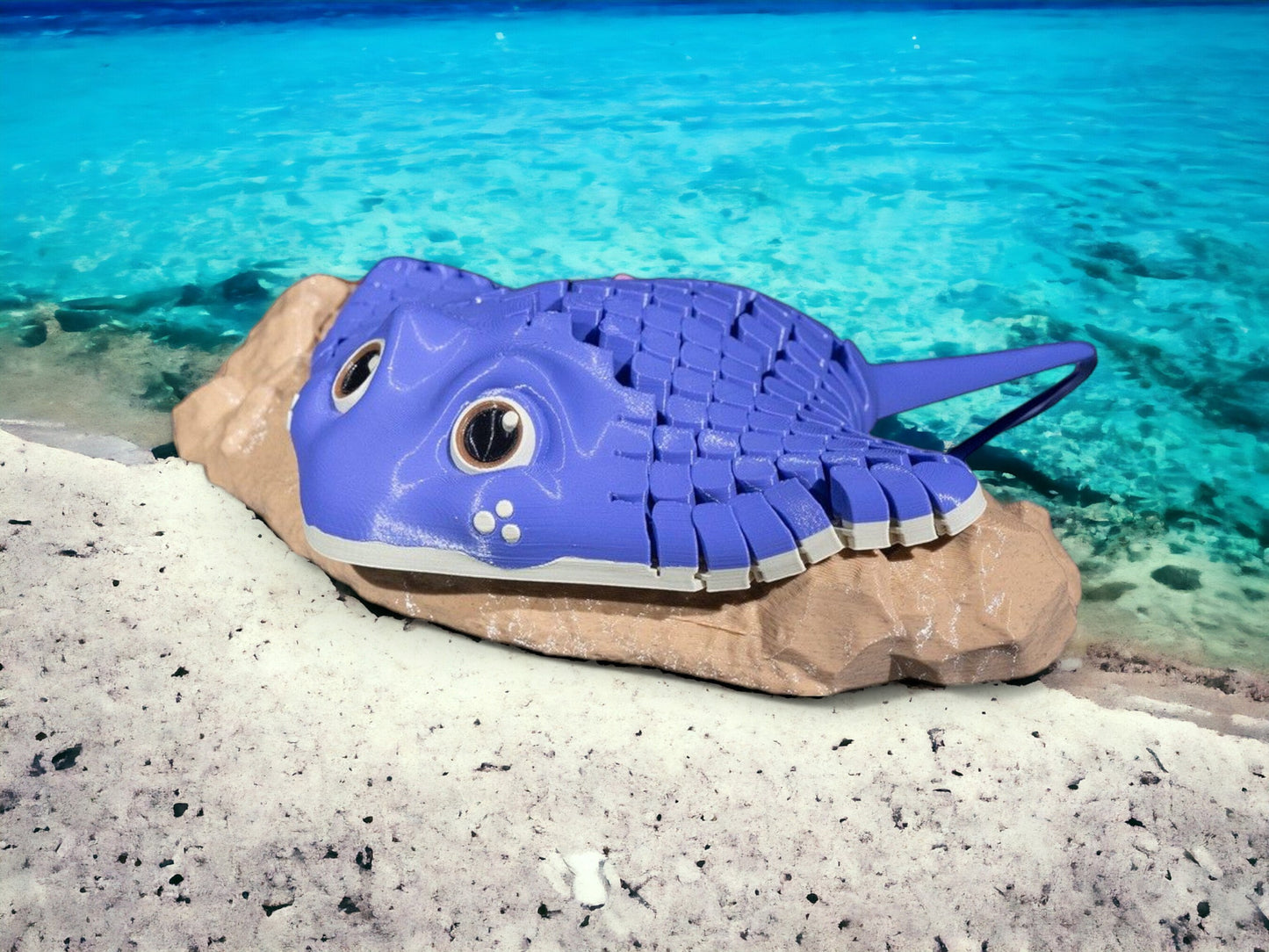 Manta Ray Articulated Fidget Toy - Unique 3D Printed Desk Art - Colorful Educational Gift for Kids & Adults