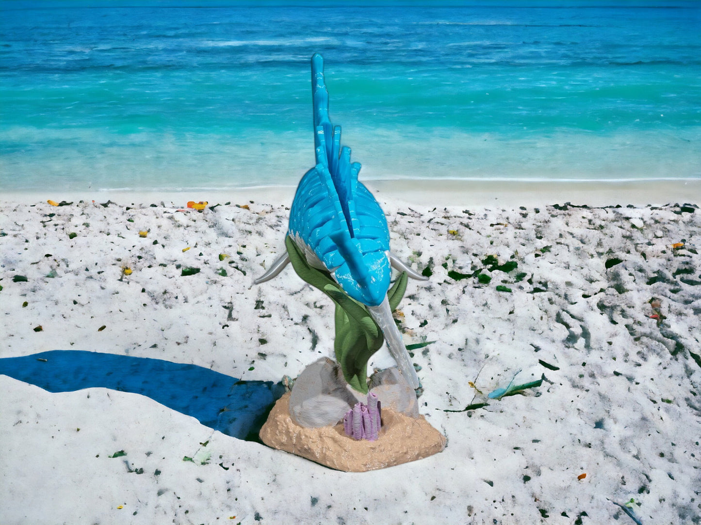 Marlin Fish Articulated Fidget Toy - 3D Printed Articulating Desk Toy - Colorful Educational Play for All Ages