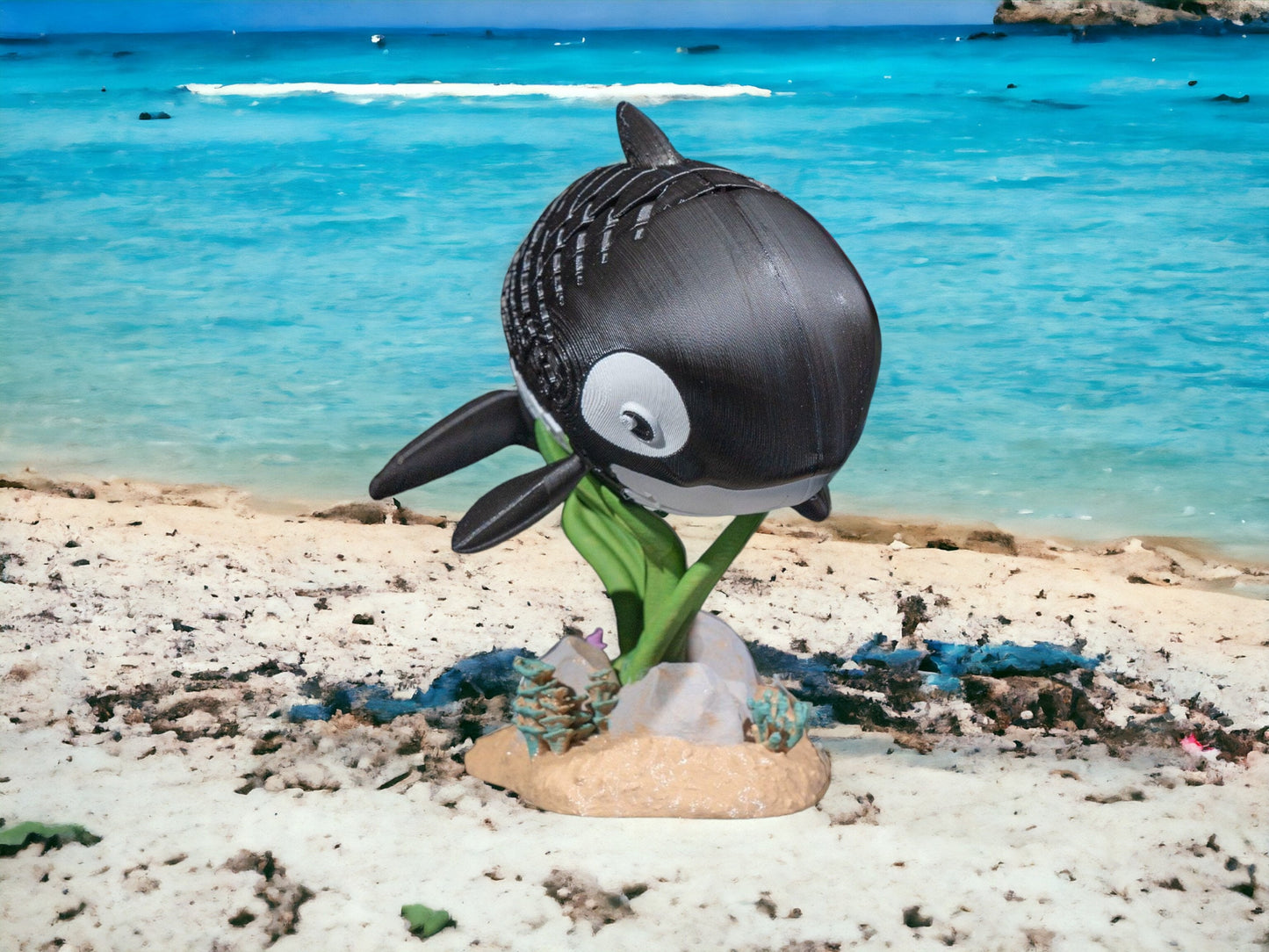 Orca Killer Whale Fidget Toy - Articulated Marine Life Desk Decor - Unique 3D Printed Ocean Toy for Education & Fun