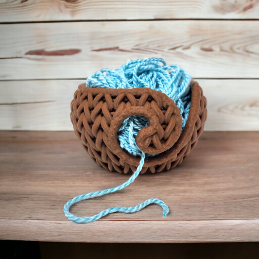 Knit Pattern 3D Printed Yarn Bowl - Perfect Crochet & Knitting Accessory
