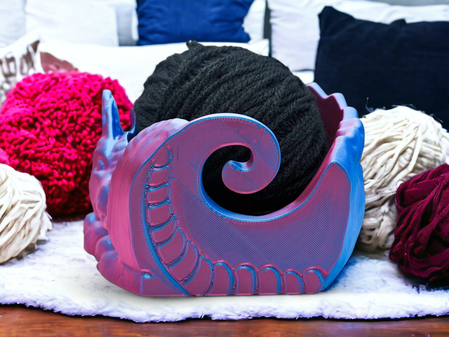 Dragon Yarn Bowl - Fantasy-Inspired Yarn Holder for Crafting & Home Decor, 3D Printed Knitting Accessory, Perfect Craft Supply!