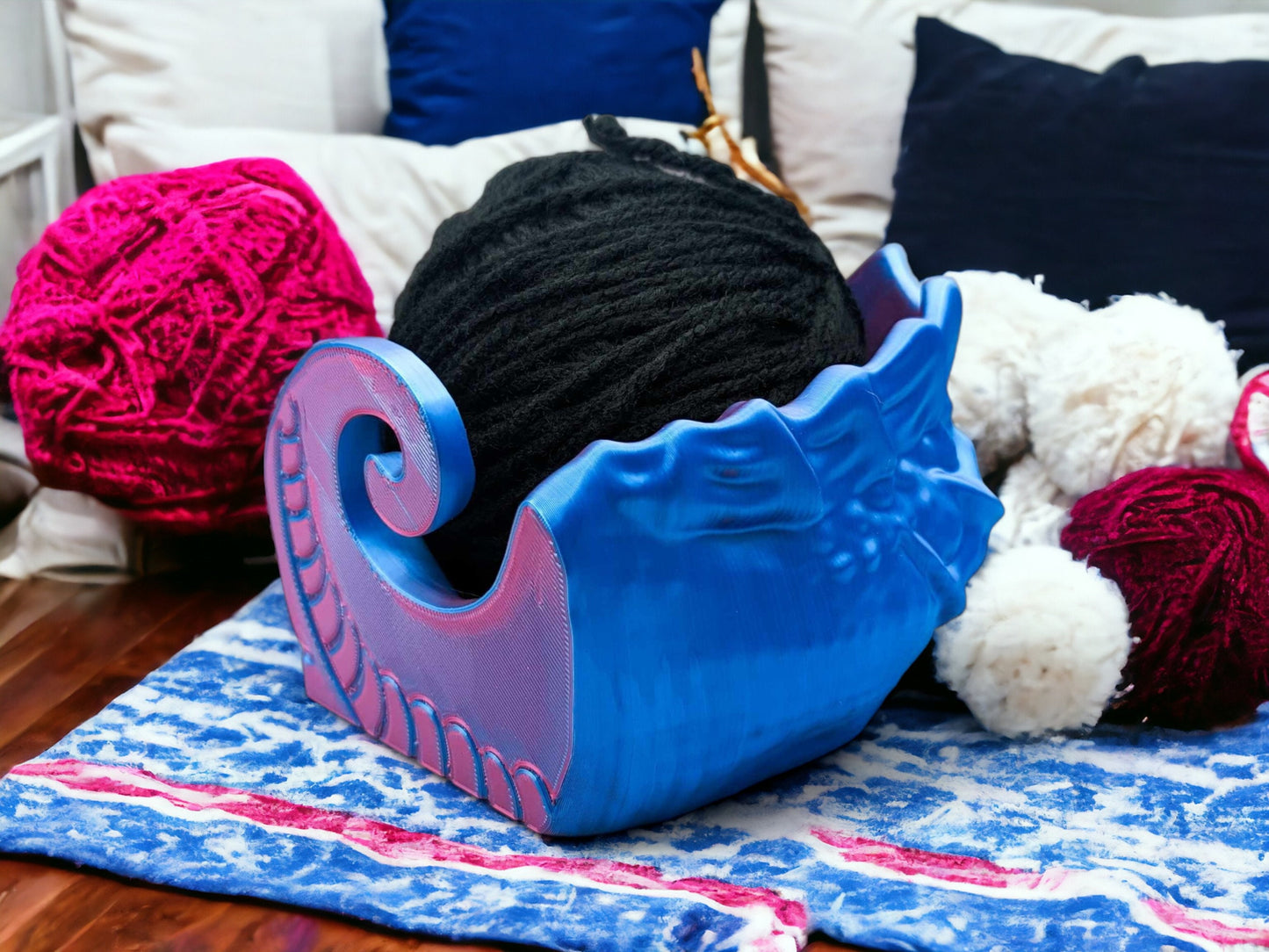 Dragon Yarn Bowl - Fantasy-Inspired Yarn Holder for Crafting & Home Decor, 3D Printed Knitting Accessory, Perfect Craft Supply!