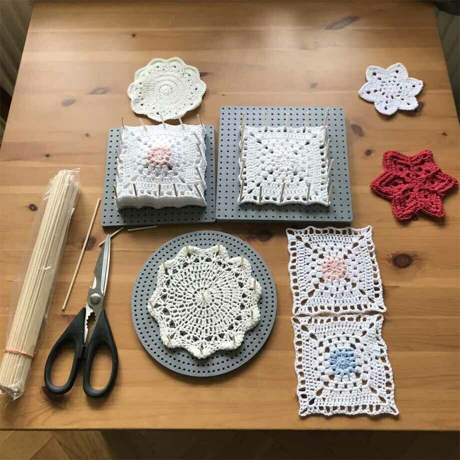 Crochet Granny Square or Round Blocking Board - 3D Printed Knitting Tool for Crafts - Perfect Gift