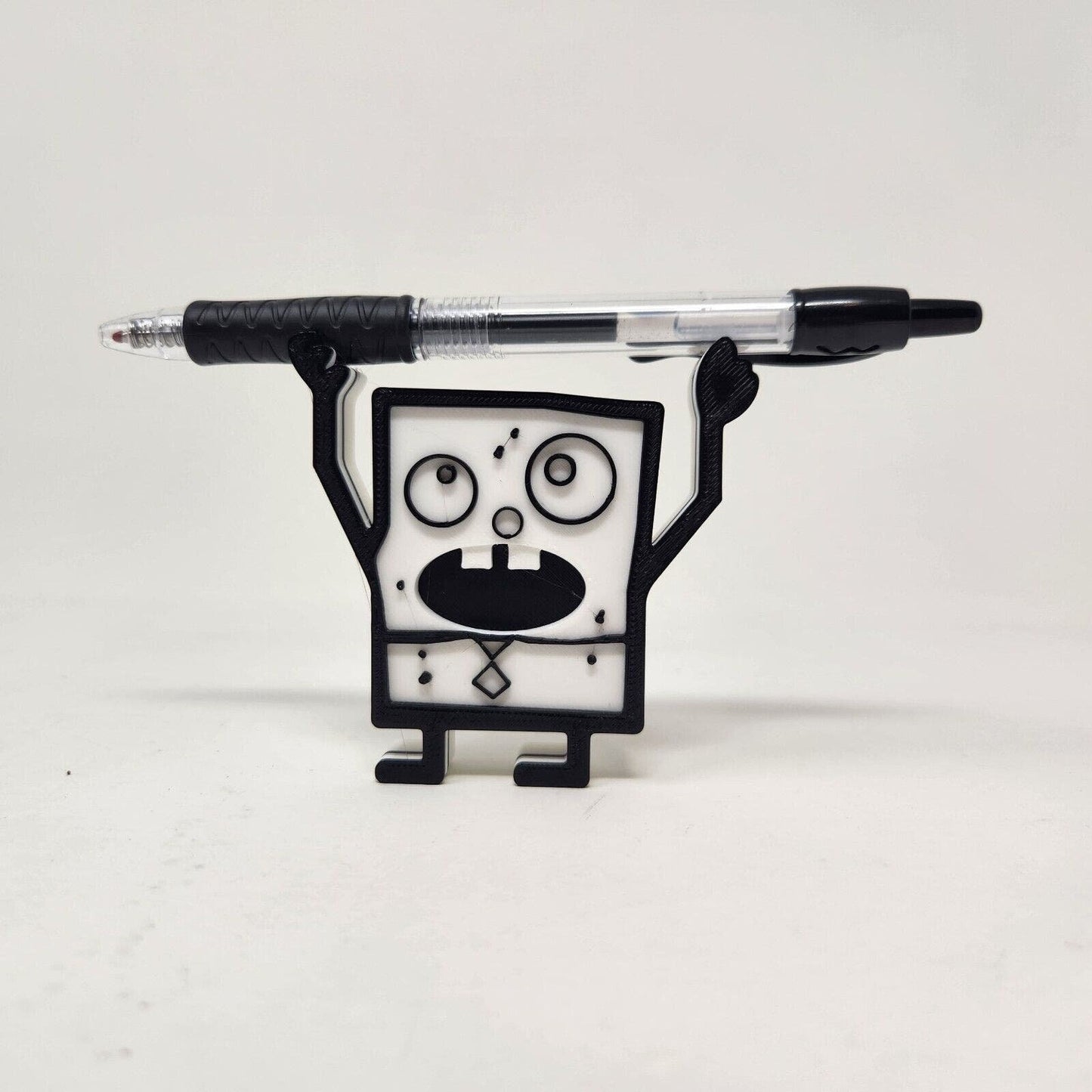 3D DoodleBob Pencil holder & Doodleward Fan Art Inspired SpongeBob printed pencil