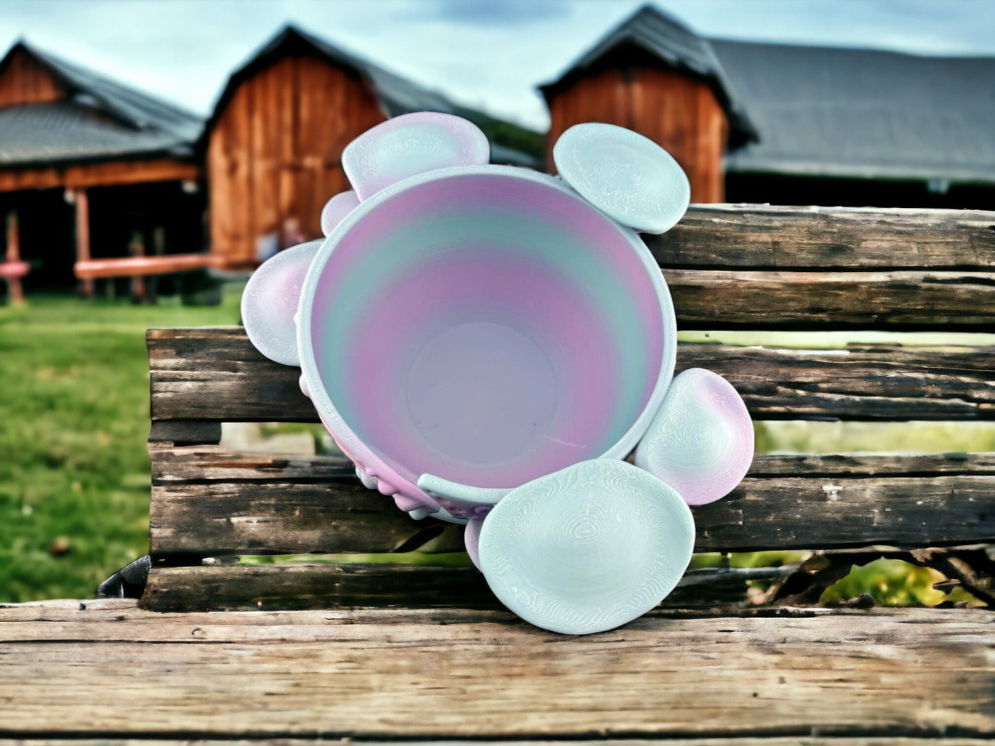 Mushroom Bowl - Boho Knitting Bowl & Yarn Holder for Crochet, Unique Home Décor, Perfect Gift for Crafters