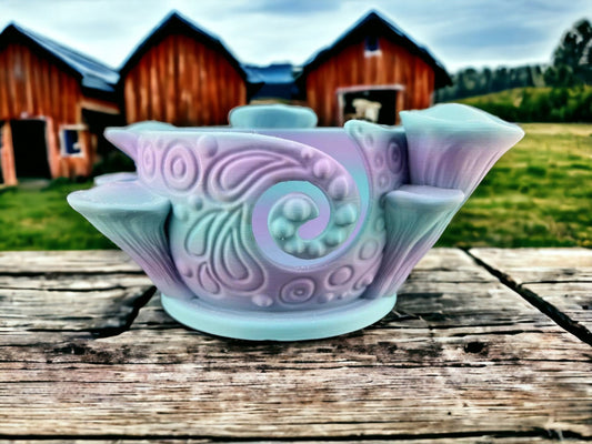 Mushroom Bowl - Boho Knitting Bowl & Yarn Holder for Crochet, Unique Home Décor, Perfect Gift for Crafters