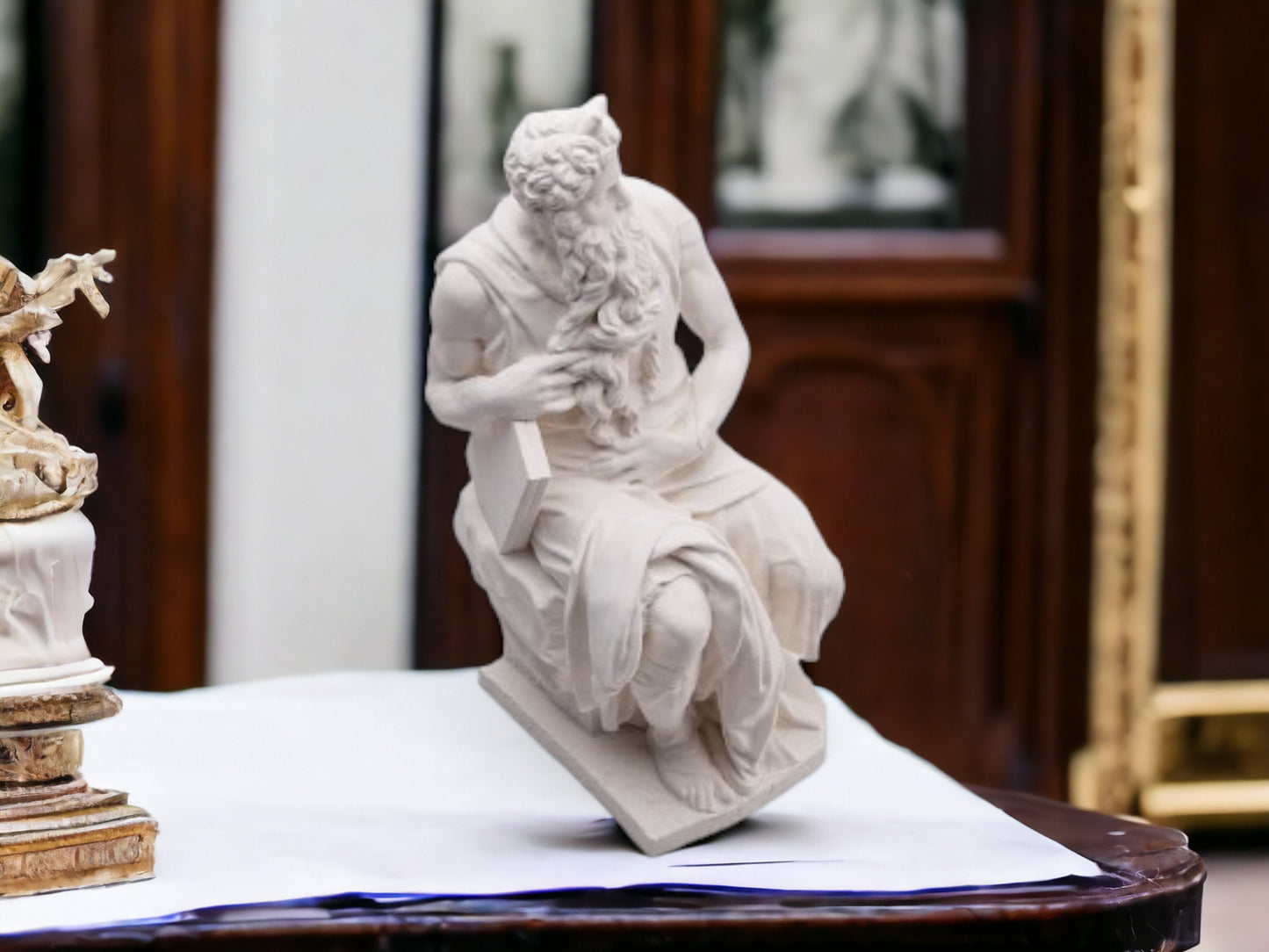 Michelangelo Moses Statue - 3D Printed Italian Renaissance Figurine - Art & Museum Reproduction Decor