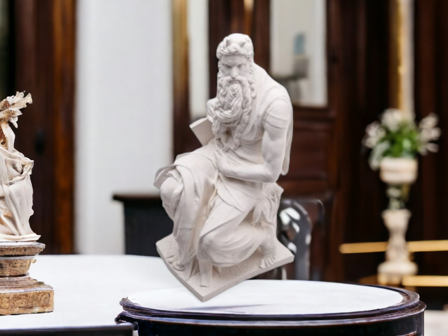 Michelangelo Moses Statue - 3D Printed Italian Renaissance Figurine - Art & Museum Reproduction Decor