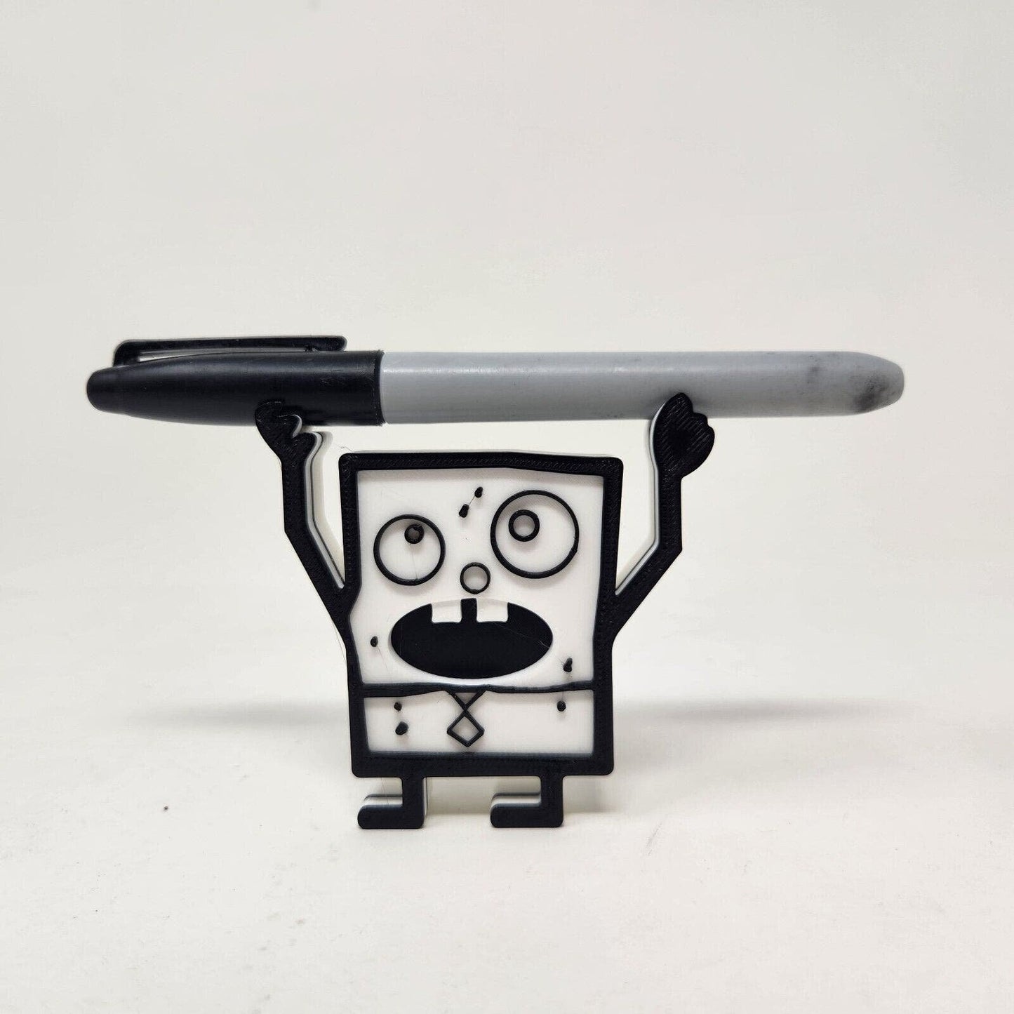 3D DoodleBob Pencil holder & Doodleward Fan Art Inspired SpongeBob printed pencil