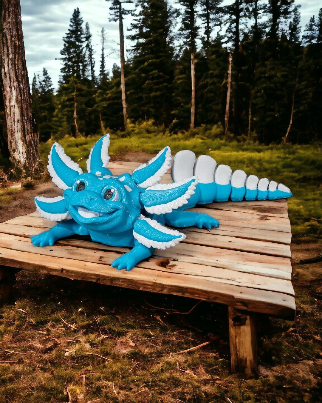 3D Printed Articulated Axolotl - Sensory Stress Fidget Toy. TikTok Viral Autism Friendly