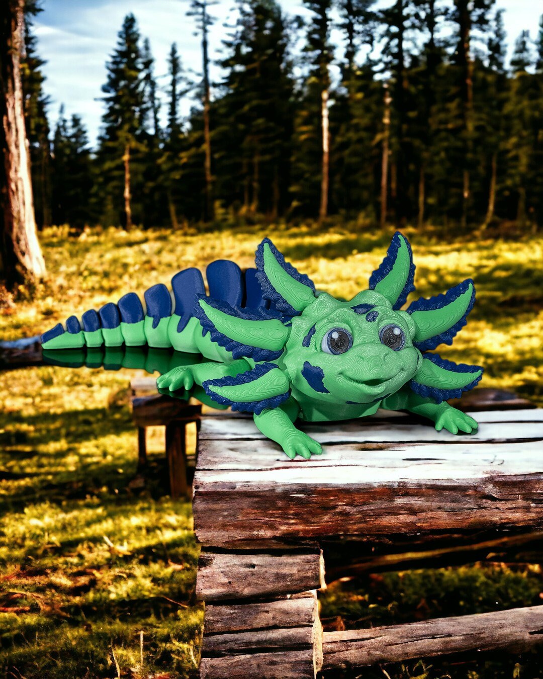 3D Printed Articulated Axolotl - Sensory Stress Fidget Toy. TikTok Viral Autism Friendly