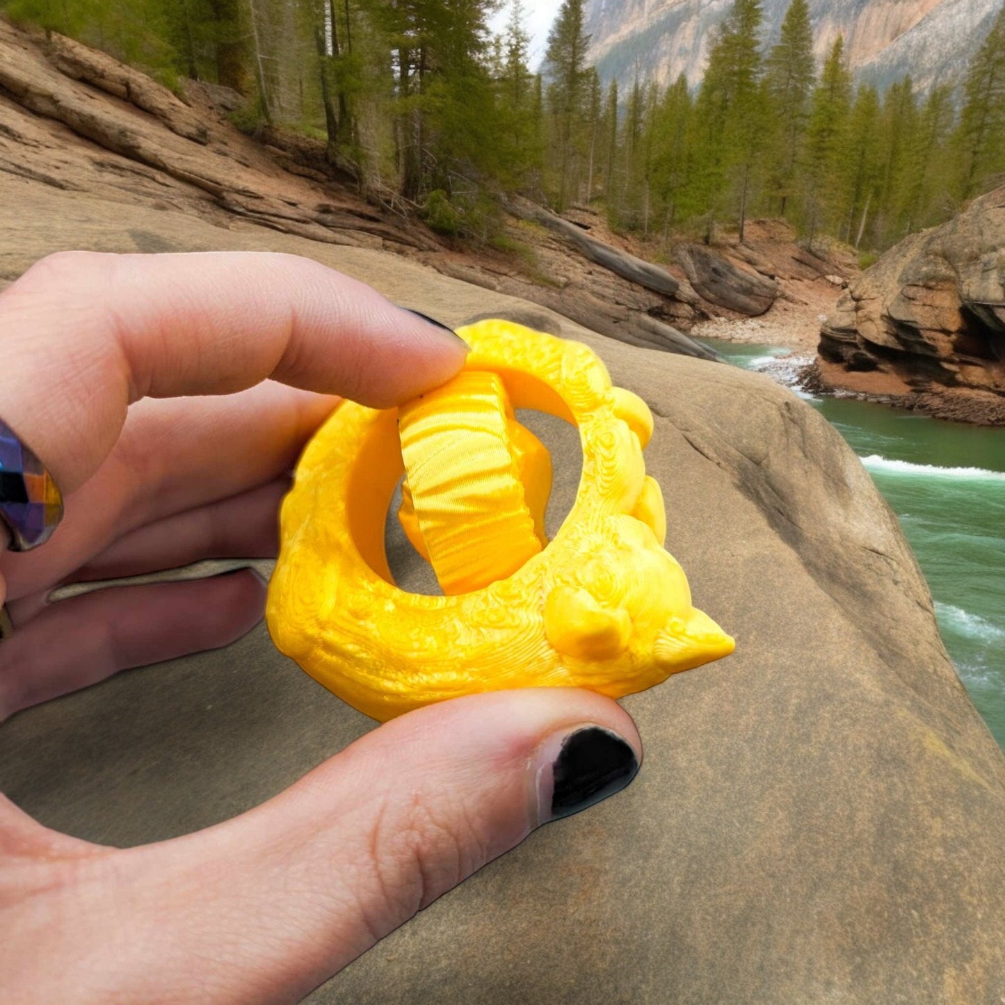 Fidget Toy Keychain: 3D Printed Cat Gyroid, Cat Ball Dragon Ball Designs - Unique Stress Relief Trinket