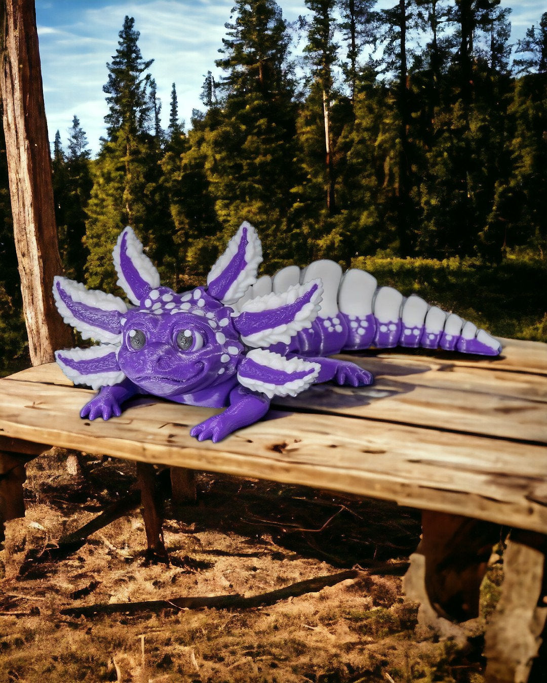 3D Printed Articulated Axolotl - Sensory Stress Fidget Toy. TikTok Viral Autism Friendly