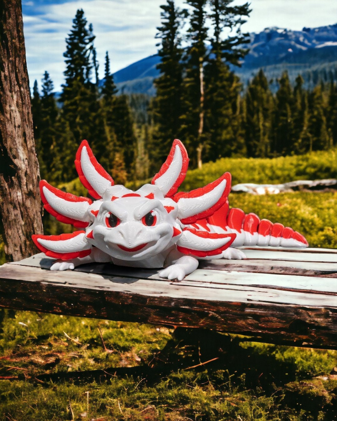 3D Printed Articulated Axolotl - Sensory Stress Fidget Toy. TikTok Viral Autism Friendly