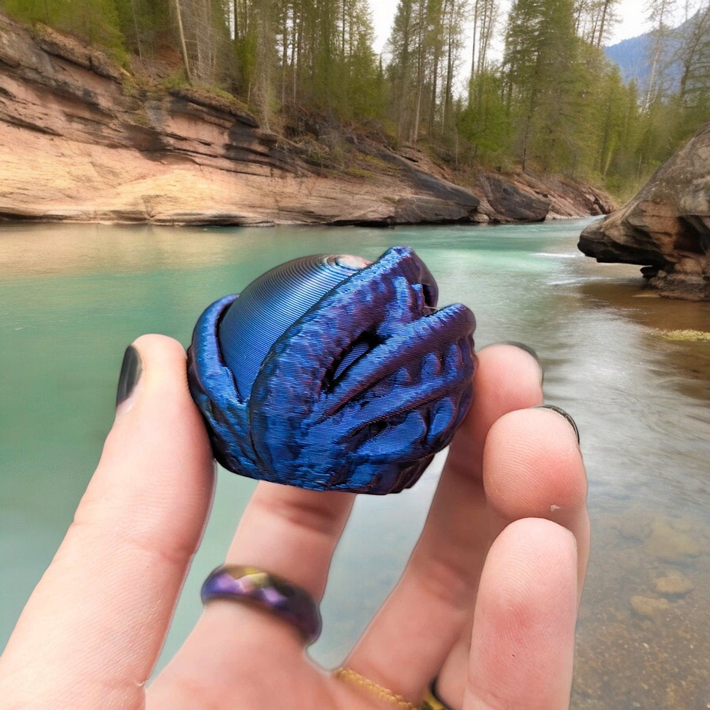 Fidget Toy Keychain: 3D Printed Cat Gyroid, Cat Ball Dragon Ball Designs - Unique Stress Relief Trinket