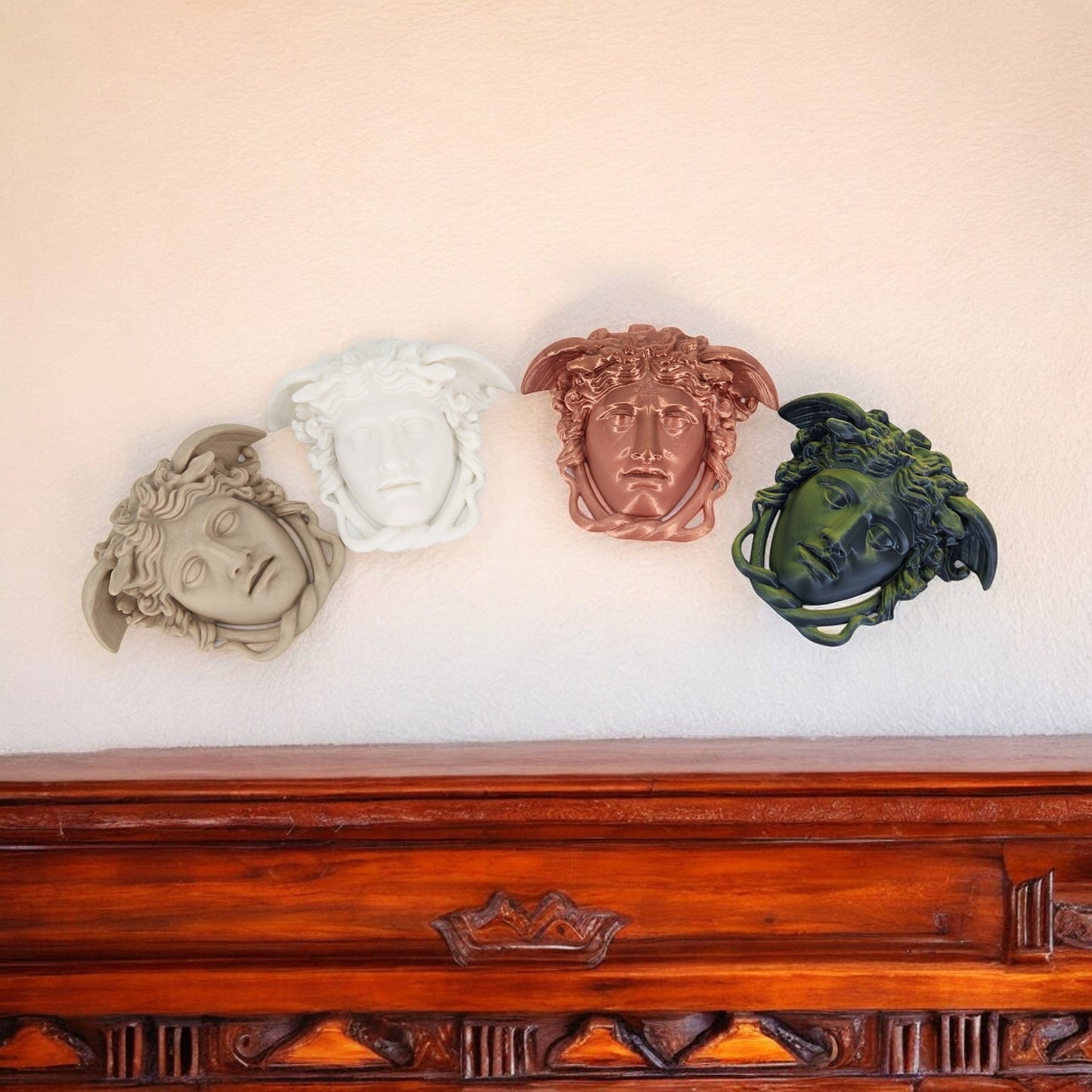 Medusa Gaze Wall Art - Serpent Hair Decor Gothic 3D Printed Ancient Greece Inspired Sculpture