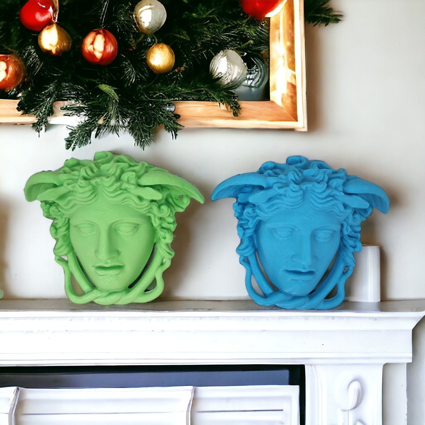 Medusa Gaze Wall Art - Serpent Hair Decor Gothic 3D Printed Ancient Greece Inspired Sculpture