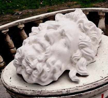 Mask of Laocoon 3D Printed Greek Sculpture, Mythology Artwork Reproduction for Elegant Gothic Decor, Famous Masterpiece
