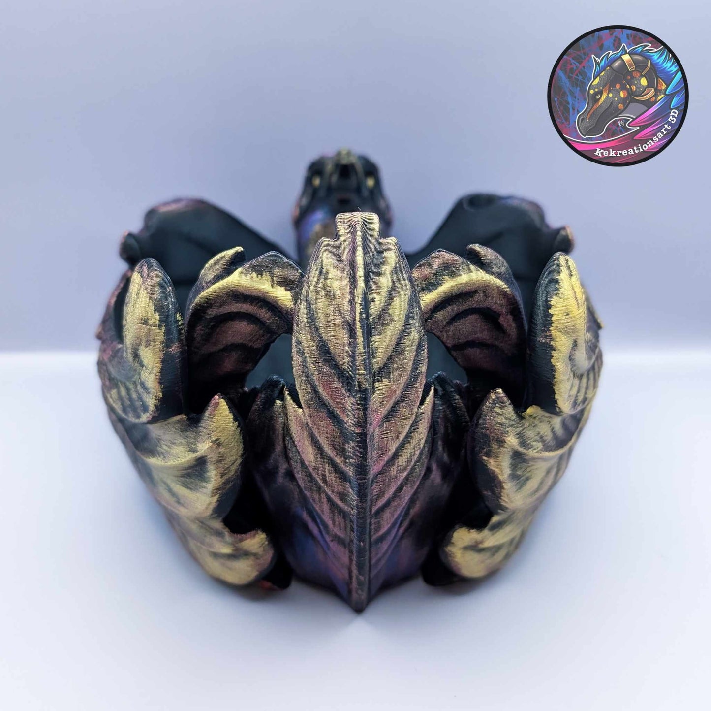 Phoenix Yarn Bowl - Fantasy-Inspired 3D Printed Yarn Holder with Tool Holes, Firebird Knitting Accessory