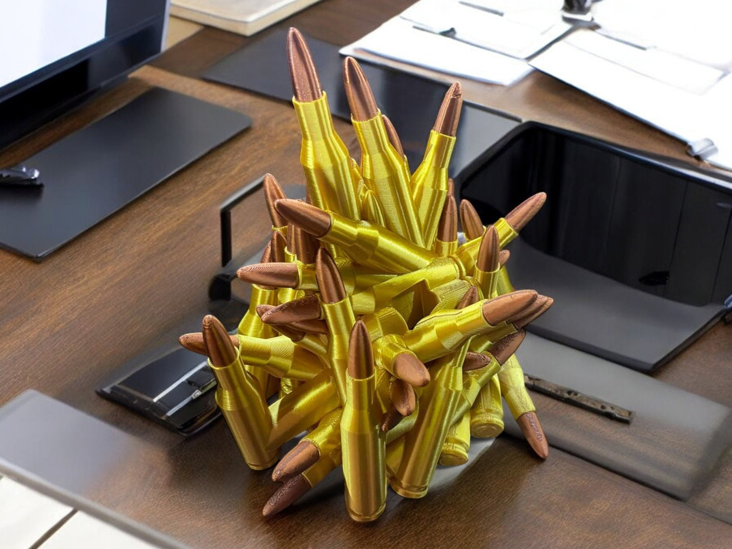 Shot Gun Shells Phone Holder | 3D Printed Unique Desktop Accessory & Gift for Gun Lovers