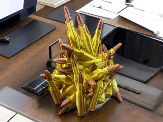 Shot Gun Shells Phone Holder | 3D Printed Unique Desktop Accessory & Gift for Gun Lovers