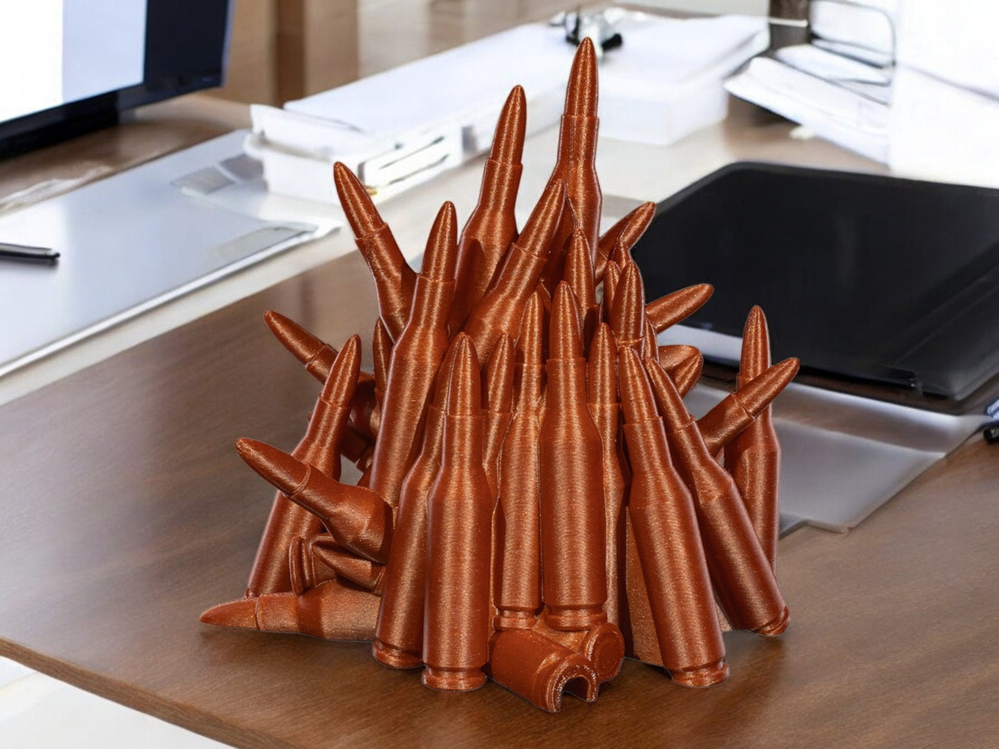 Shot Gun Shells Phone Holder | 3D Printed Unique Desktop Accessory & Gift for Gun Lovers