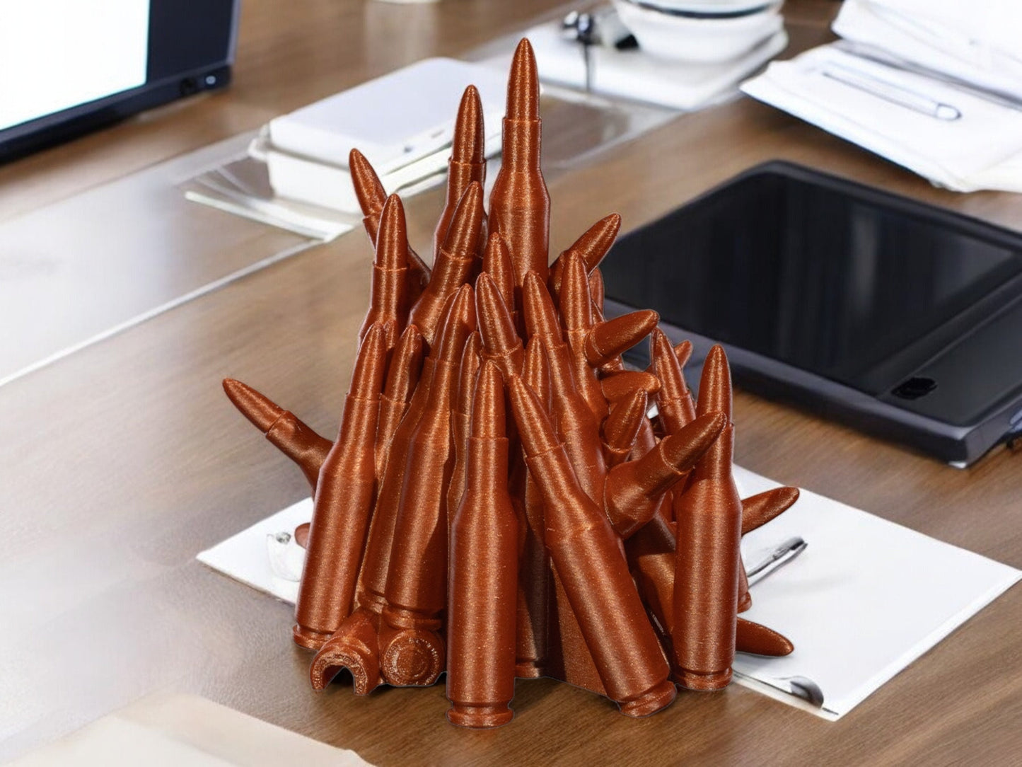 Shot Gun Shells Phone Holder | 3D Printed Unique Desktop Accessory & Gift for Gun Lovers