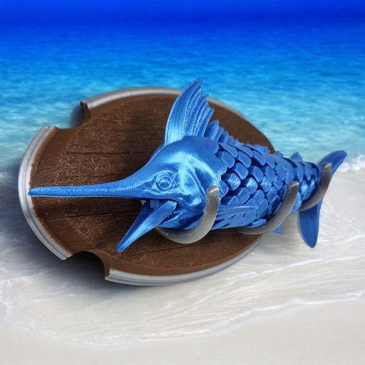 Marlin Fish Articulated Fidget Toy - 3D Printed Colorful Desk Decor & Educational Gift for Kids