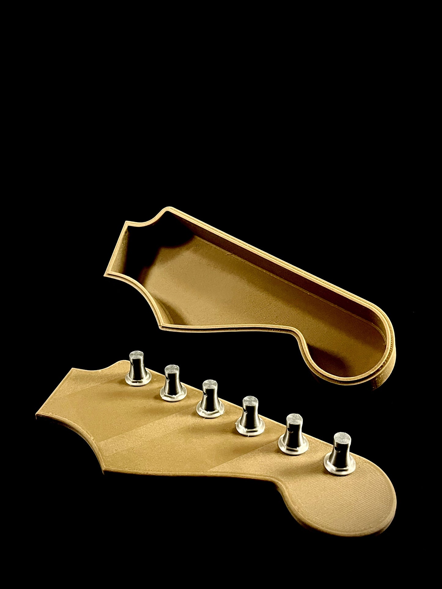 Fender Strat Style Headstock 3D Printed Jewelry and Pick Holder | Unique Guitar Accessory, Home Decor, Custom Organizer