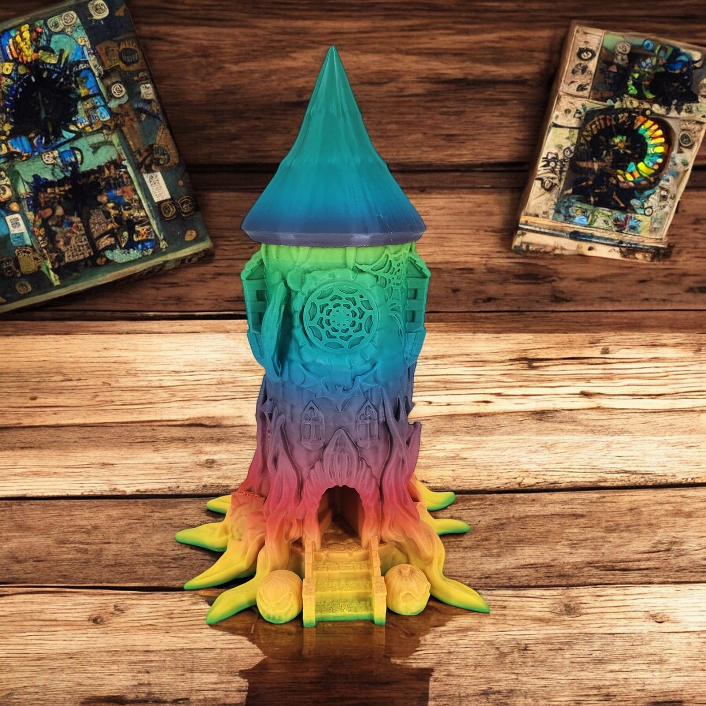 Spooky Halloween Dice Tower - Themed Tree House for Tabletop Gaming Fun & Decor