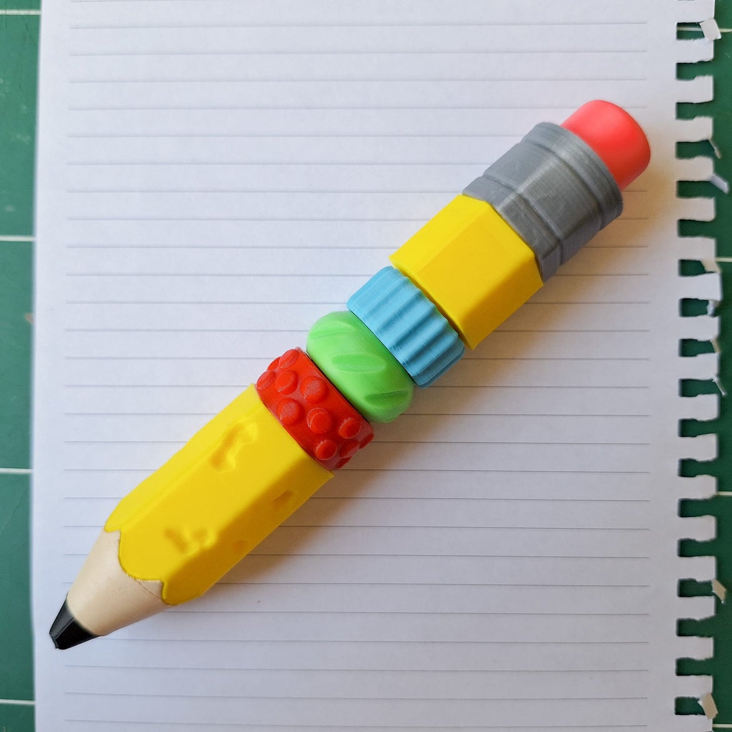 3D Printed Ink Pen | Fun Back-to-School Fidget Toy, Press & Spin, Creative Doodling, Perfect for Pencil Case!