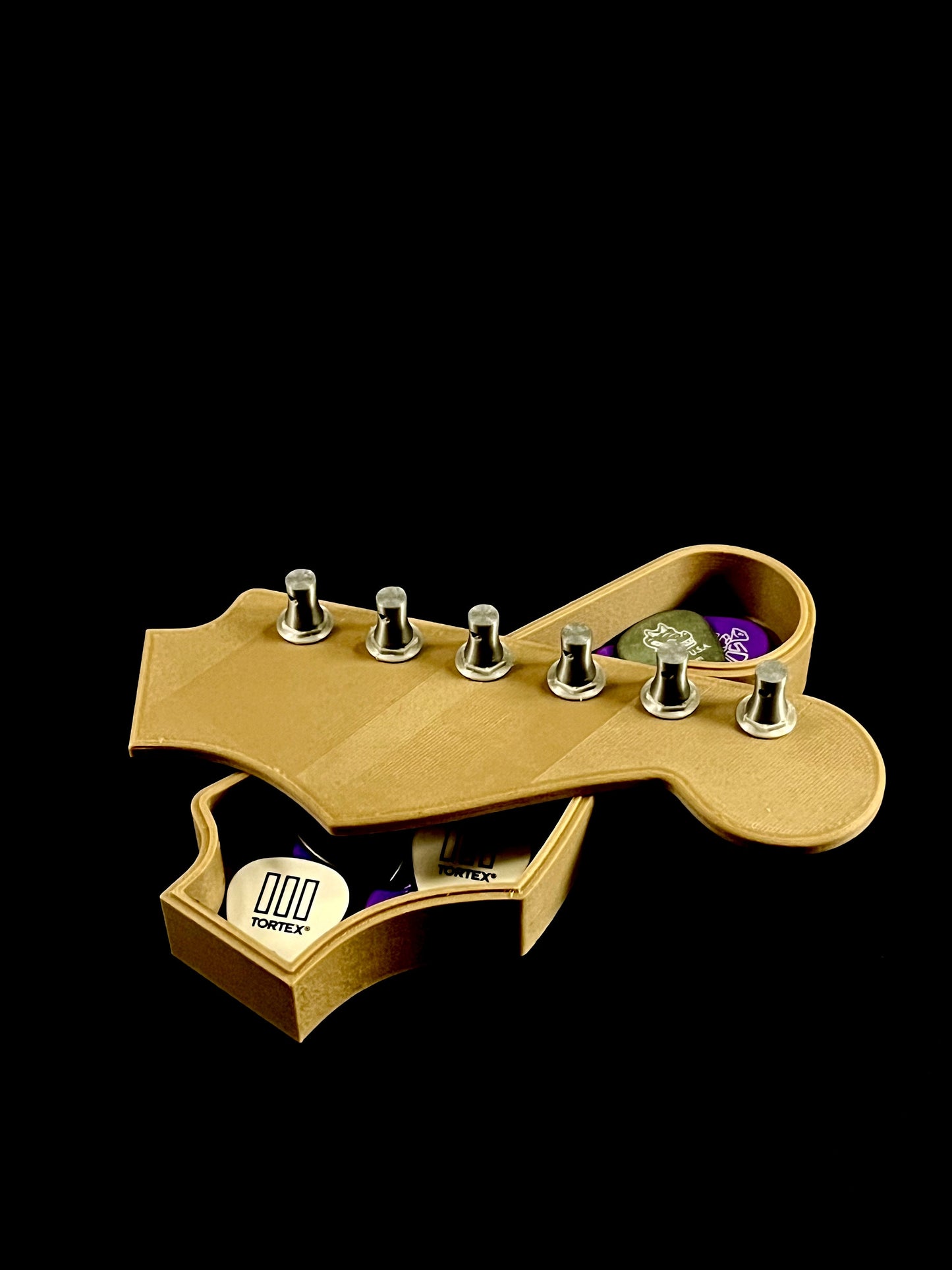 Fender Strat Style Headstock 3D Printed Jewelry and Pick Holder | Unique Guitar Accessory, Home Decor, Custom Organizer