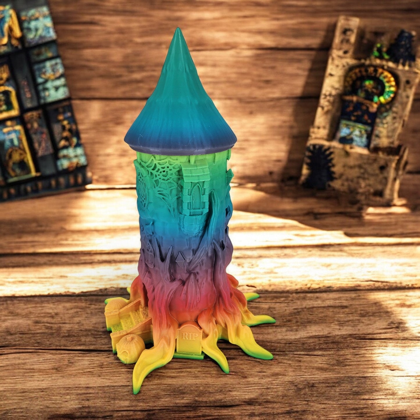 Spooky Halloween Dice Tower - Themed Tree House for Tabletop Gaming Fun & Decor
