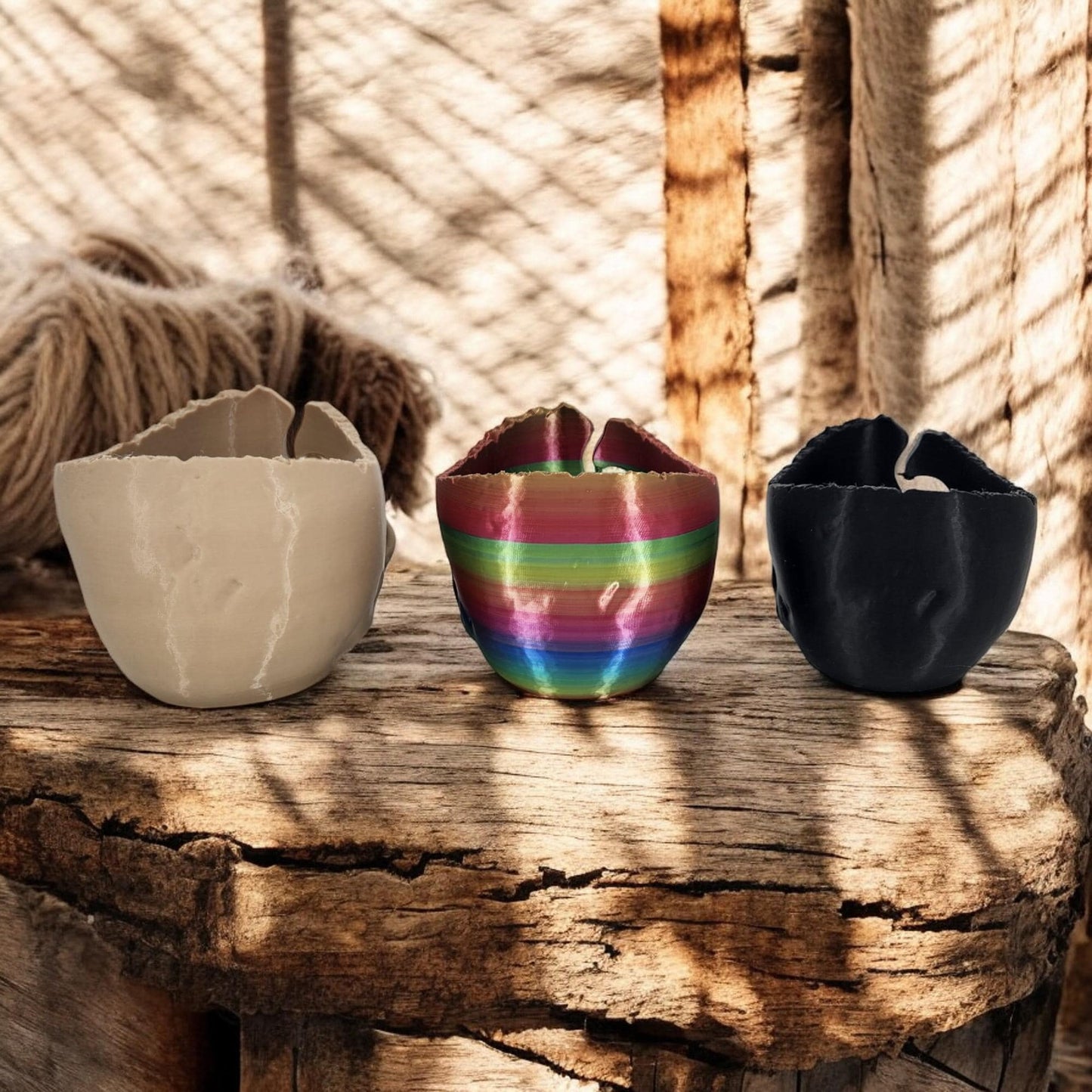 Skull Yarn Bowl | Crocheting & Knitting Accessory | Craft Wool Holder for Spooky Home Decor DIY Gift