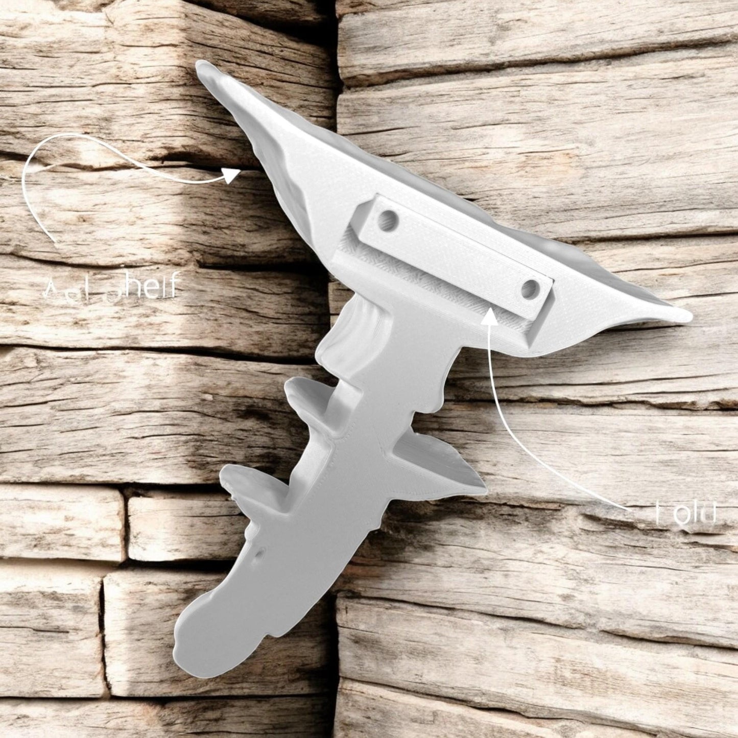 Amanita Caesarea Mushroom Shelf – Organic Wall Décor for Plants & Collectibles – Unique 3D Printed Eco-Friendly Display