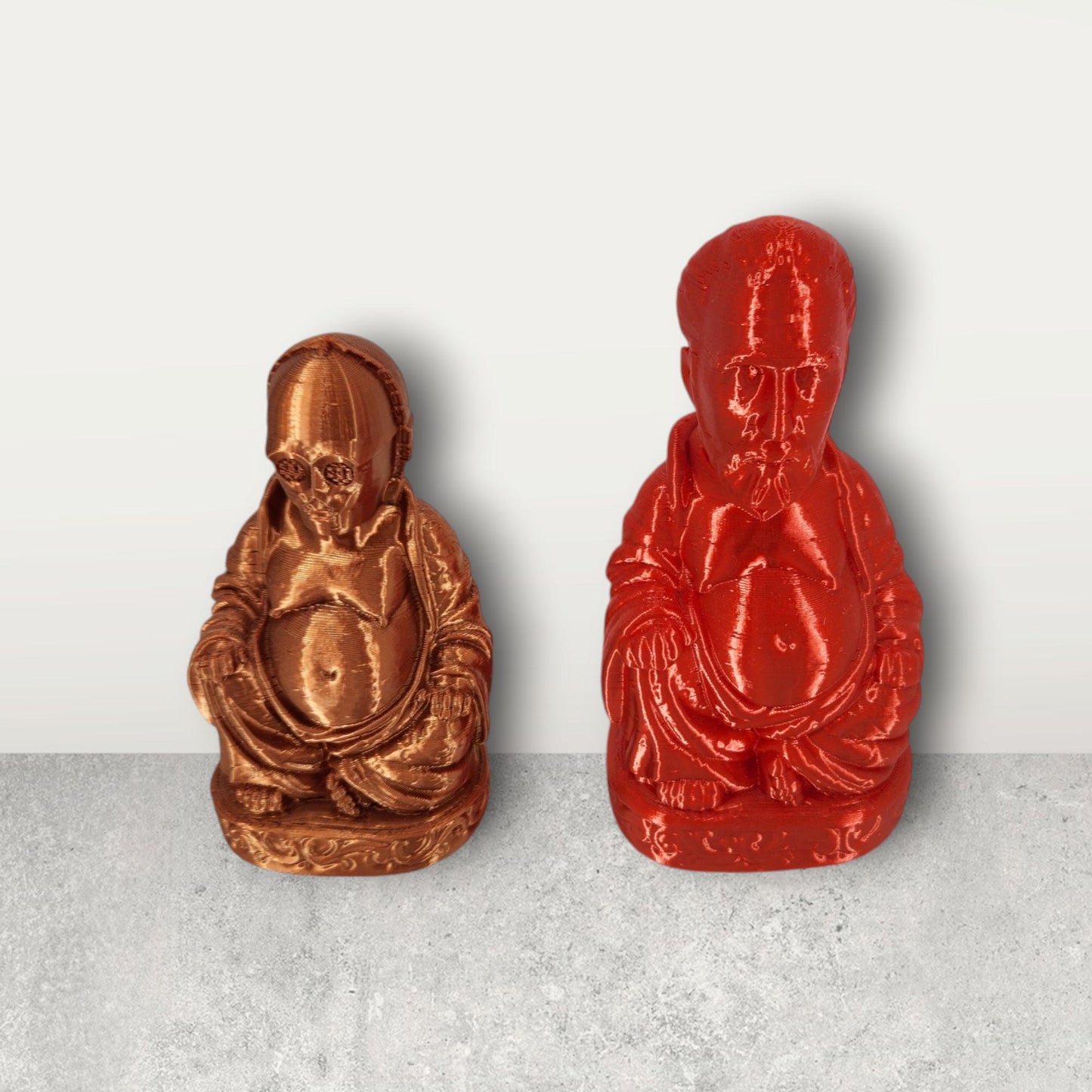 Star Wars Inspired Laughing Buddha Bust - 3D Printed Customizable Character | Any Model & Color | Fun Mashup Decor | Unique Gift Idea